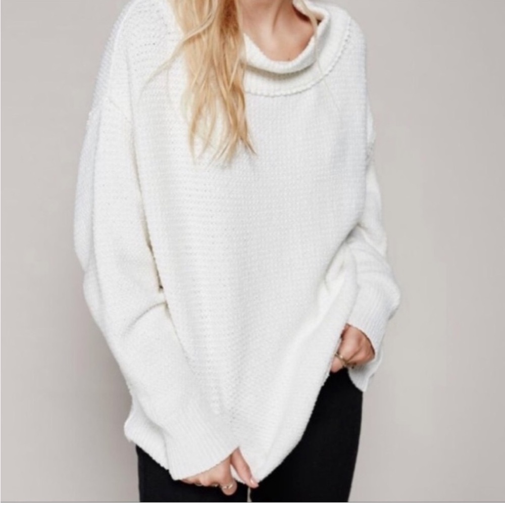 Free People Livvy Sweater in White
